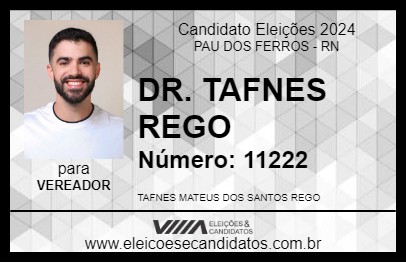 Candidato DR. TAFNES REGO 2024 - PAU DOS FERROS - Eleições