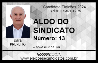 Candidato ALDO DO SINDICATO 2024 - ESPÍRITO SANTO - Eleições