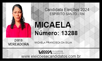 Candidato MICAELA 2024 - ESPÍRITO SANTO - Eleições