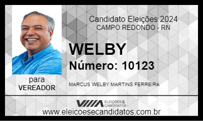 Candidato WELBY 2024 - CAMPO REDONDO - Eleições