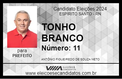 Candidato TONHO BRANCO 2024 - ESPÍRITO SANTO - Eleições