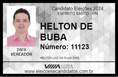 Candidato HELTON DE BUBA 2024 - ESPÍRITO SANTO - Eleições