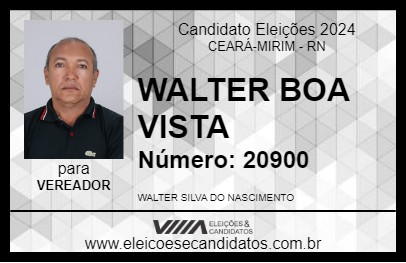 Candidato WALTER BOA VISTA 2024 - CEARÁ-MIRIM - Eleições