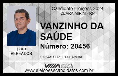 Candidato VANZINHO DA SAÚDE 2024 - CEARÁ-MIRIM - Eleições