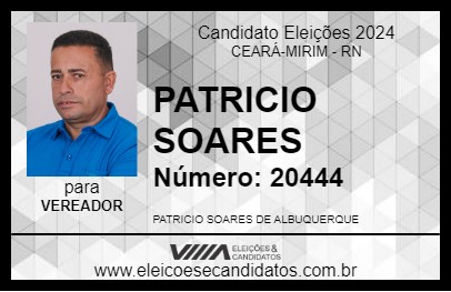 Candidato PATRICIO SOARES 2024 - CEARÁ-MIRIM - Eleições