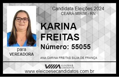 Candidato KARINA FREITAS 2024 - CEARÁ-MIRIM - Eleições