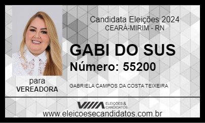 Candidato GABI 2024 - CEARÁ-MIRIM - Eleições