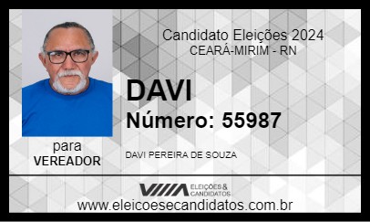 Candidato DAVI 2024 - CEARÁ-MIRIM - Eleições