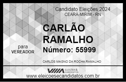 Candidato CARLÃO RAMALHO 2024 - CEARÁ-MIRIM - Eleições