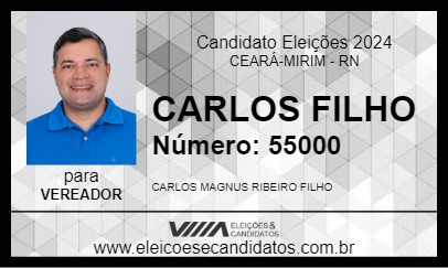 Candidato CARLOS FILHO 2024 - CEARÁ-MIRIM - Eleições