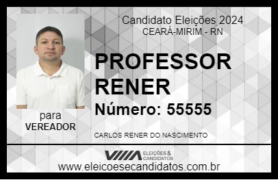 Candidato PROFESSOR RENER 2024 - CEARÁ-MIRIM - Eleições