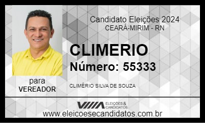 Candidato CLIMERIO 2024 - CEARÁ-MIRIM - Eleições