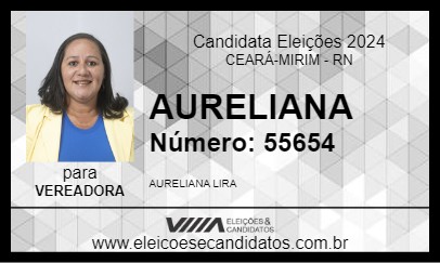 Candidato AURELIANA 2024 - CEARÁ-MIRIM - Eleições