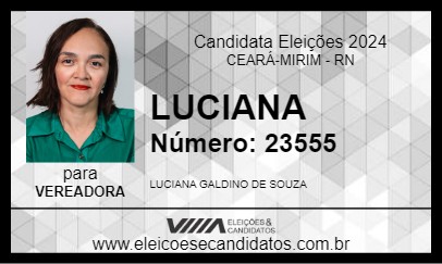 Candidato LUCIANA 2024 - CEARÁ-MIRIM - Eleições