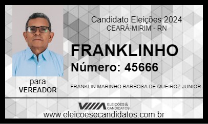 Candidato FRANKLINHO 2024 - CEARÁ-MIRIM - Eleições