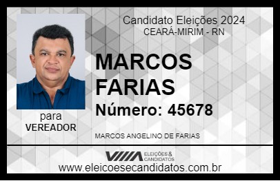 Candidato MARCOS FARIAS 2024 - CEARÁ-MIRIM - Eleições