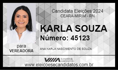 Candidato KARLA SOUZA 2024 - CEARÁ-MIRIM - Eleições