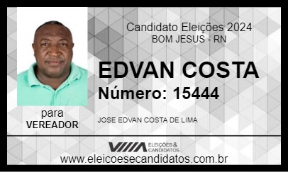 Candidato EDVAN COSTA 2024 - BOM JESUS - Eleições