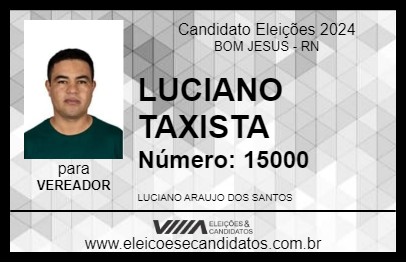 Candidato LUCIANO TAXISTA 2024 - BOM JESUS - Eleições