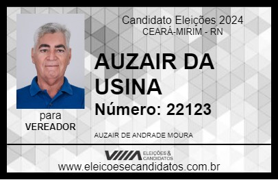 Candidato AUZAIR DA USINA 2024 - CEARÁ-MIRIM - Eleições