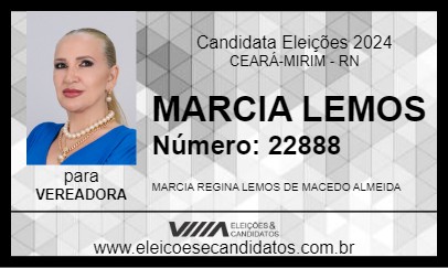 Candidato MARCIA LEMOS 2024 - CEARÁ-MIRIM - Eleições