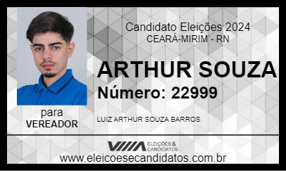 Candidato ARTHUR SOUZA 2024 - CEARÁ-MIRIM - Eleições