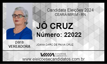 Candidato JÔ CRUZ 2024 - CEARÁ-MIRIM - Eleições