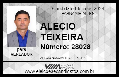 Candidato ALECIO TEIXEIRA 2024 - PARNAMIRIM - Eleições