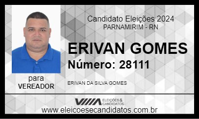 Candidato ERIVAN GOMES 2024 - PARNAMIRIM - Eleições