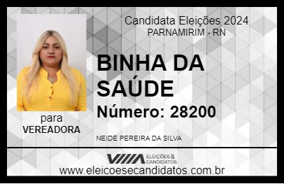 Candidato BINHA DA SAÚDE 2024 - PARNAMIRIM - Eleições