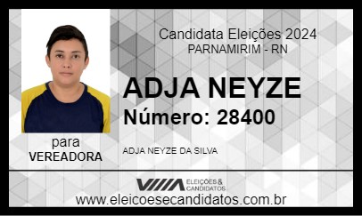 Candidato ADJA NEYZE 2024 - PARNAMIRIM - Eleições