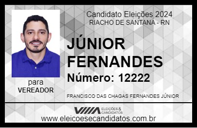 Candidato JÚNIOR FERNANDES 2024 - RIACHO DE SANTANA - Eleições