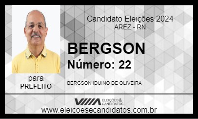 Candidato BERGSON 2024 - AREZ - Eleições