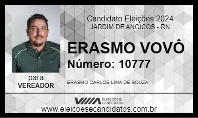 Candidato ERASMO VOVÔ 2024 - JARDIM DE ANGICOS - Eleições