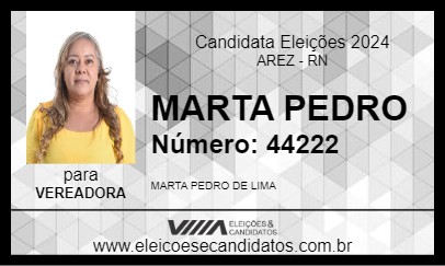 Candidato MARTA PEDRO 2024 - AREZ - Eleições