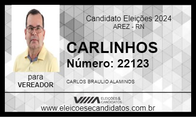 Candidato CARLINHOS 2024 - AREZ - Eleições