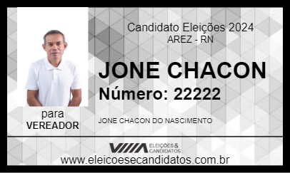 Candidato JONE CHACON 2024 - AREZ - Eleições