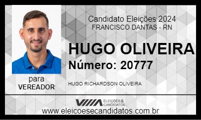 Candidato HUGO OLIVEIRA 2024 - FRANCISCO DANTAS - Eleições