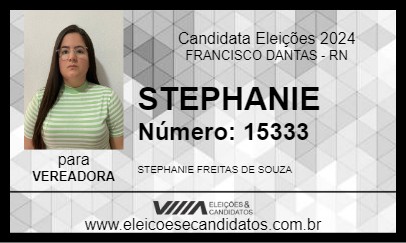 Candidato STEPHANIE 2024 - FRANCISCO DANTAS - Eleições