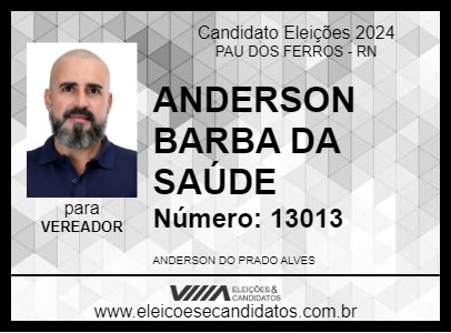 Candidato ANDERSON BARBA DA SAÚDE 2024 - PAU DOS FERROS - Eleições