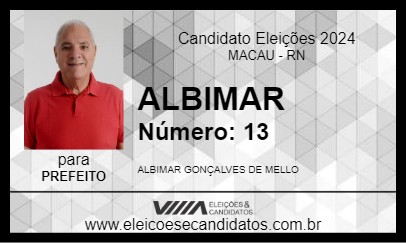 Candidato ALBIMAR 2024 - MACAU - Eleições