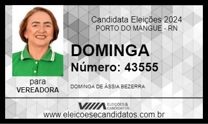 Candidato DOMINGA 2024 - PORTO DO MANGUE - Eleições