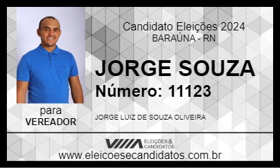 Candidato JORGE SOUZA 2024 - BARAÚNA - Eleições