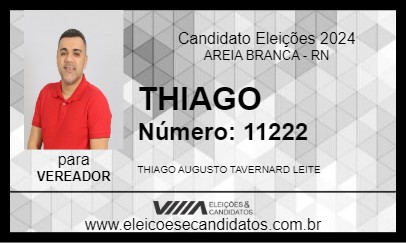 Candidato THIAGO 2024 - AREIA BRANCA - Eleições