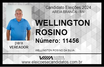 Candidato WELLINGTON ROSINO 2024 - AREIA BRANCA - Eleições