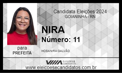 Candidato NIRA 2024 - GOIANINHA - Eleições