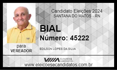 Candidato BIAL 2024 - SANTANA DO MATOS - Eleições