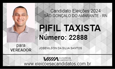 Candidato PIFIL TAXISTA 2024 - SÃO GONÇALO DO AMARANTE - Eleições