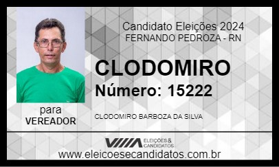 Candidato CLODOMIRO 2024 - FERNANDO PEDROZA - Eleições