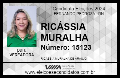 Candidato RICÁSSIA MURALHA 2024 - FERNANDO PEDROZA - Eleições